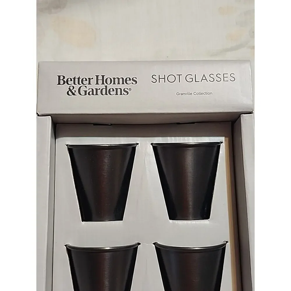4 Piece - Better Homes & Garden Granville Stainless Steel Shot Glasses